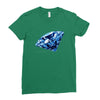 diamond blu Ladies Fitted T-Shirt