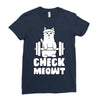 gym cat workout Ladies Fitted T-Shirt