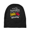 you can't buy happiness but you can live in canada Baby Beanies