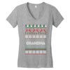 ugly christmas grandma Women's V-Neck T-Shirt