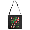 christmas pixel Adjustable Strap Totes