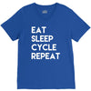 eat sleep cycle repeat V-Neck Tee
