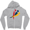 red blu yellow Zipper Hoodie