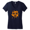 biohazard splat Women's V-Neck T-Shirt