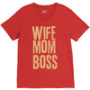 wife mom boss V-Neck Tee