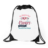 An August Girl Like A Flowers Drawstring Bags