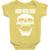 angry metal head Baby Onesie