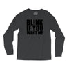 blink if you want me t shirt new funny college humor tee cool hilariou Long Sleeve Shirts