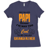 I'm Called Papi Because  I'm Way Too Cool To Be Called Grandfather Ladies Fitted T-Shirt