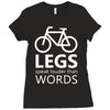 legs speak louder than words bicycle cycling Ladies Fitted T-Shirt