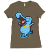 blue crocodile! Ladies Fitted T-Shirt