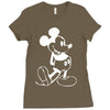 mouse screen print Ladies Fitted T-Shirt