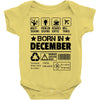 Born In December Baby Onesie