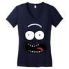 pickle rick face Women's V-Neck T-Shirt