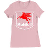 mobil oil vintage logo Ladies Fitted T-Shirt