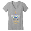 birthday unicorn family series birthday boy Women's V-Neck T-Shirt