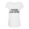 i love coffee Maternity Scoop Neck T-shirt