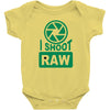 i shoot raw photography camera photograph Baby Onesie