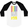 Lightsaber Rainbow - Love Is Love 3/4 Sleeve Shirt