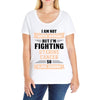 I am Not Super Woman But I'm Fighting Uterine Cancer So Close Enough Ladies Curvy T-Shirt