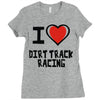 i love dirt track racing Ladies Fitted T-Shirt