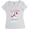Unicorns are Born in March Dabbing Women's Triblend Scoop T-shirt