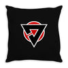 red black zero Throw Pillow