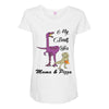 mama &amp; pizza dinasour Maternity Scoop Neck T-shirt