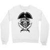 skull with beard Crewneck Sweatshirt