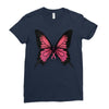 breast cancer butterfly Ladies Fitted T-Shirt