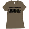 worlds greatest farter, i mean father Ladies Fitted T-Shirt
