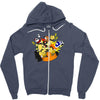 bad luck bowser Zipper Hoodie