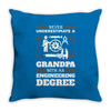 Never Underestimate A Grandpa With An Engineering Degree Throw Pillow