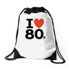 i love 80's Drawstring Bags