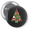 christmas tree made of bells stocking santa Pin-back button