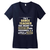 i'm a dance teacher, that means i'm creative cool passionate &amp; a littl Women's V-Neck T-Shirt