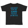 alphabet abc elemno Toddler T-shirt