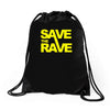 save the rave Drawstring Bags
