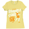 shamble to the cure zombie 5k Ladies Fitted T-Shirt