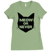 meow or never cat Ladies Fitted T-Shirt