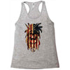 skull us flag Racerback Tank