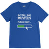 installing muscles please wait V-Neck Tee