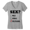 Sex Yes Please Women's V-Neck T-Shirt