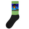 florida palm trees sunset Socks