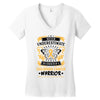 Never Underestimate the Strength of a Childhood Cancer Warrior Women's V-Neck T-Shirt