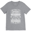 Real Kings Are Born On December 25 V-Neck Tee