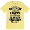 Super Cool Pawpaw Of A Freaking Awesome Grandson T-Shirt