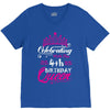 Celebrating With the 4th Birthday Queen V-Neck Tee