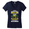 Never Underestimate A Man Who Watches Breaking Bad And Was Born in Women's V-Neck T-Shirt
