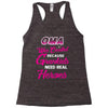 Oma Was Created Because Need Real Heroes Racerback Tank